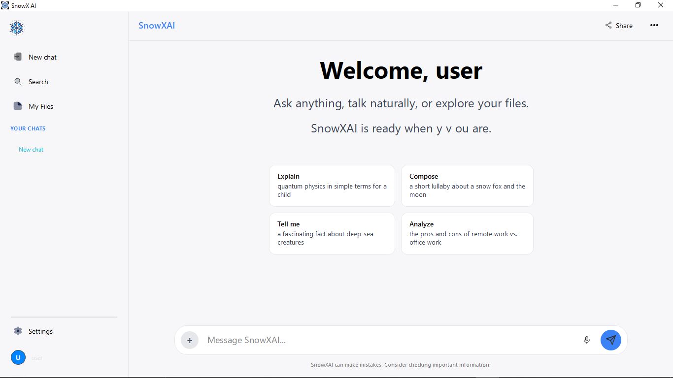 SnowXAI Main Interface